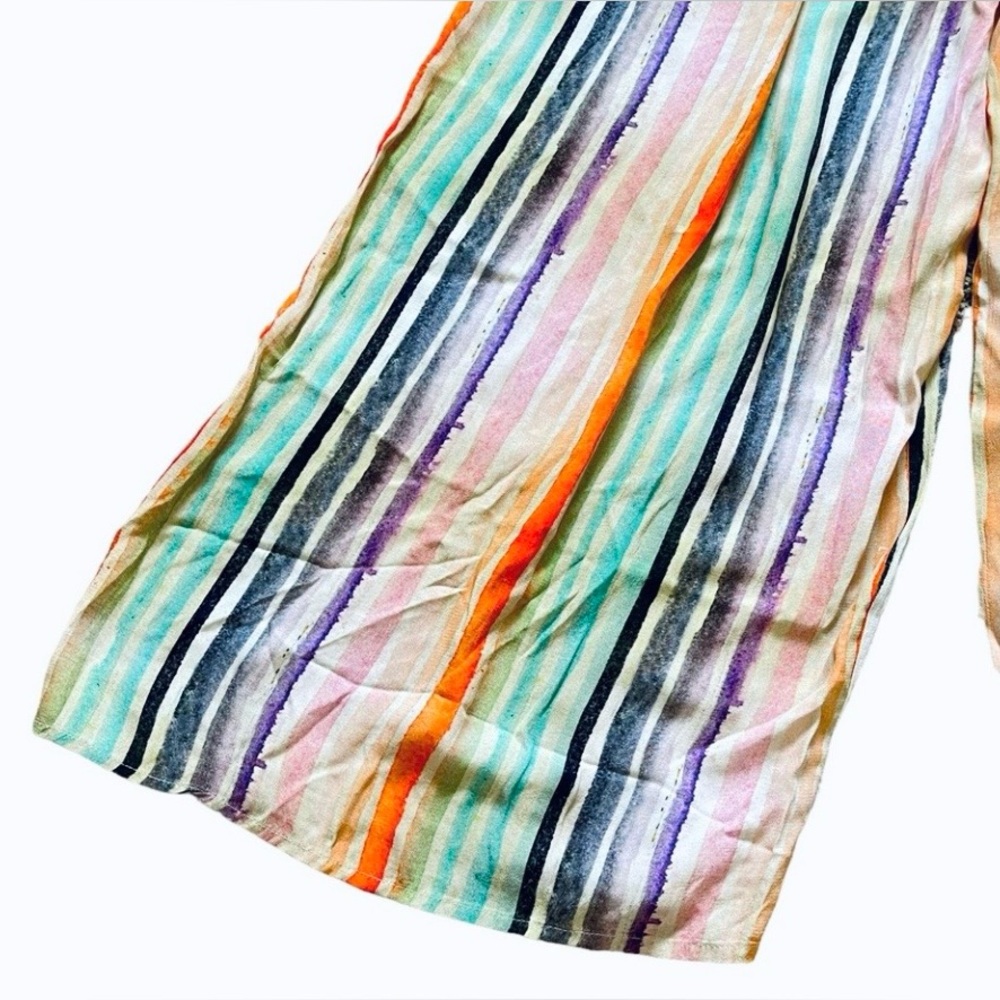 Anthropologie BL^NK London Gallery Row Rainbow Striped Halter Jumpsuit - Picture 5 of 14